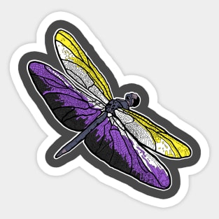 Non-binary Dragonfly Sticker